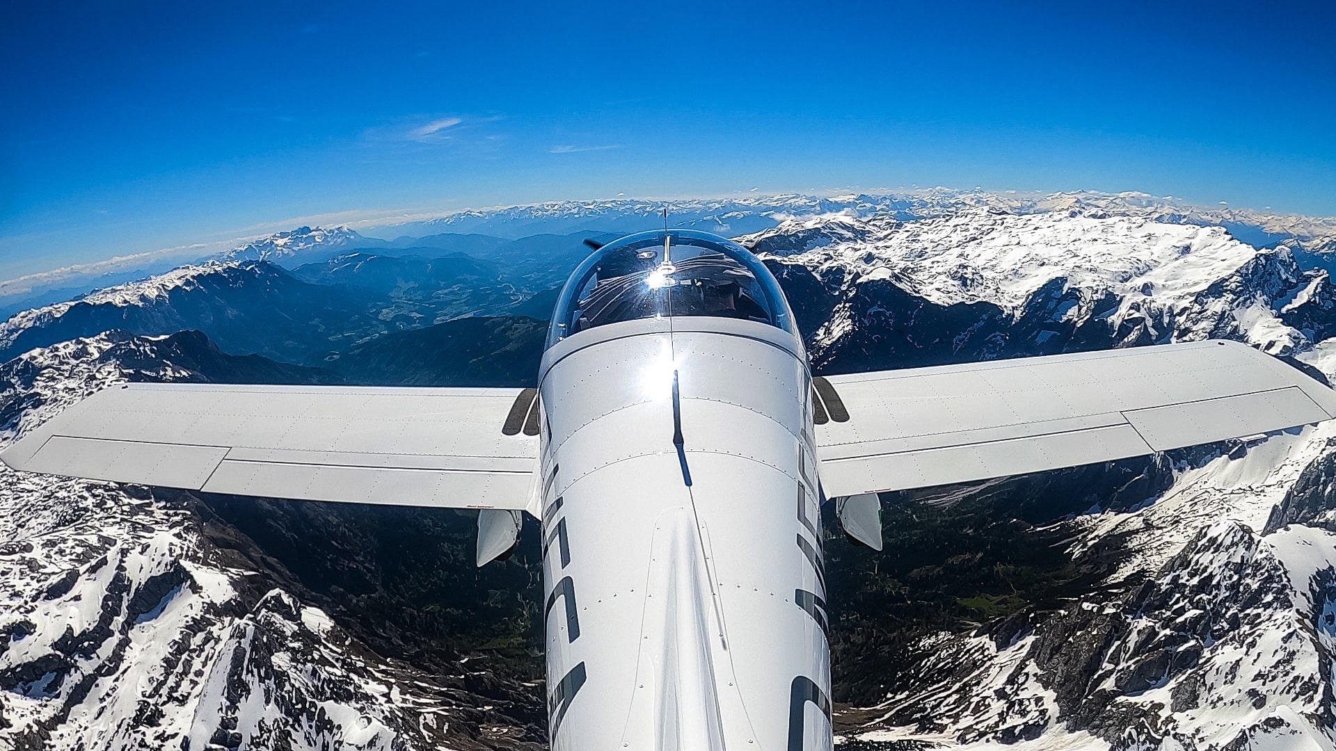 Flugstunde Alpentour, atemberaubendes Alpenpanorama